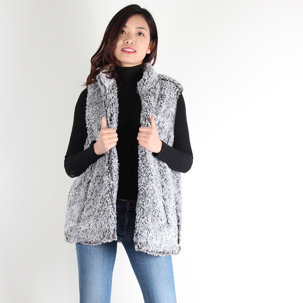 Charcoal Sherpa Vest